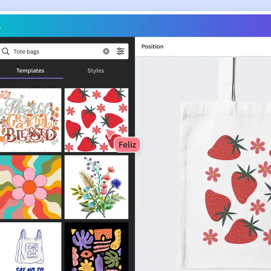 Design- und Farboptionen für Tragetaschen Design- und Farboptionen für Tragetaschen