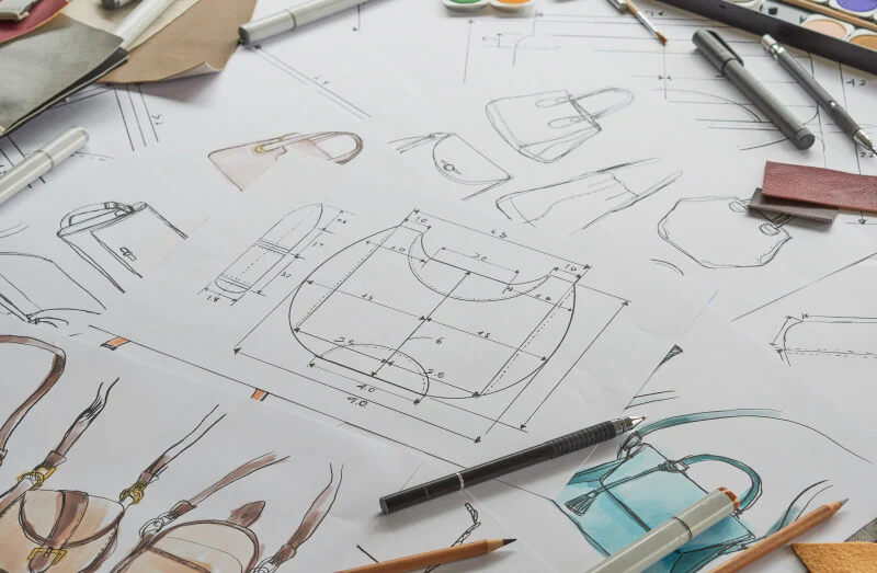 So entwerfen Sie Handtaschen für die Produktion Bild