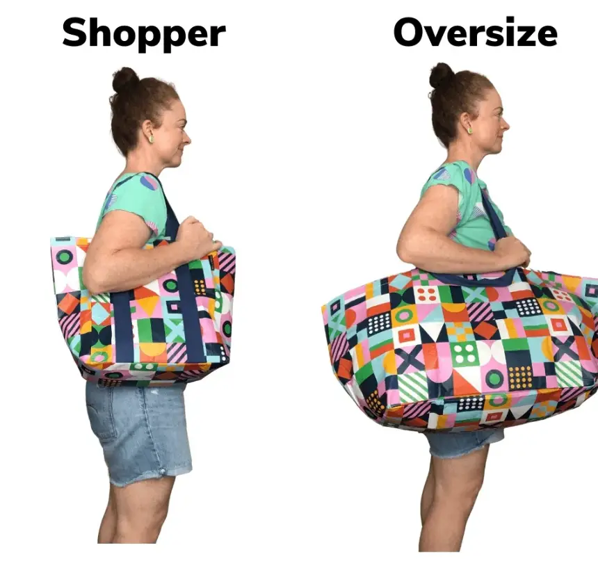 Extra große Strandtaschen (60 cm x 45 cm x 25 cm)