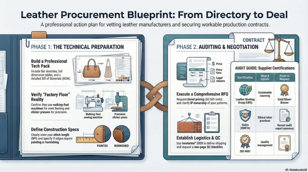 Leather Procurement Blueprint Infographic