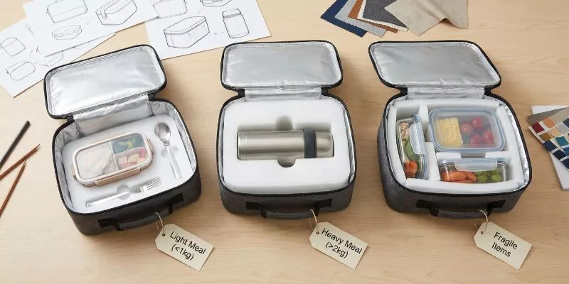Inserts en mousse EPE sur mesure, conçus pour différents poids et fragilités de produits.