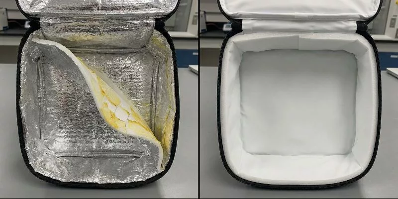 Test comparatif montrant la défaillance d'un adhésif jaune par rapport à un joint en mousse EPE thermocollée résistante