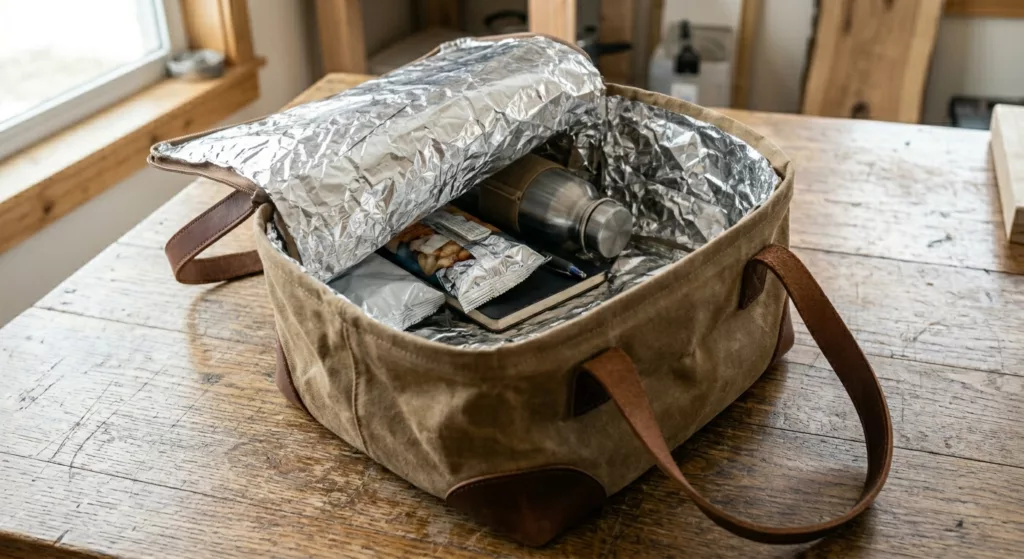 Doublure en papier d'aluminium