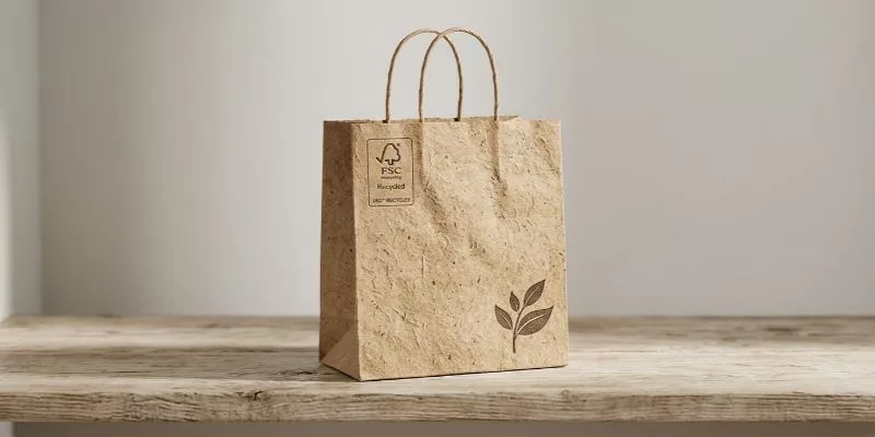 FSC-Recycled Textured Gift and Merchandise Bags